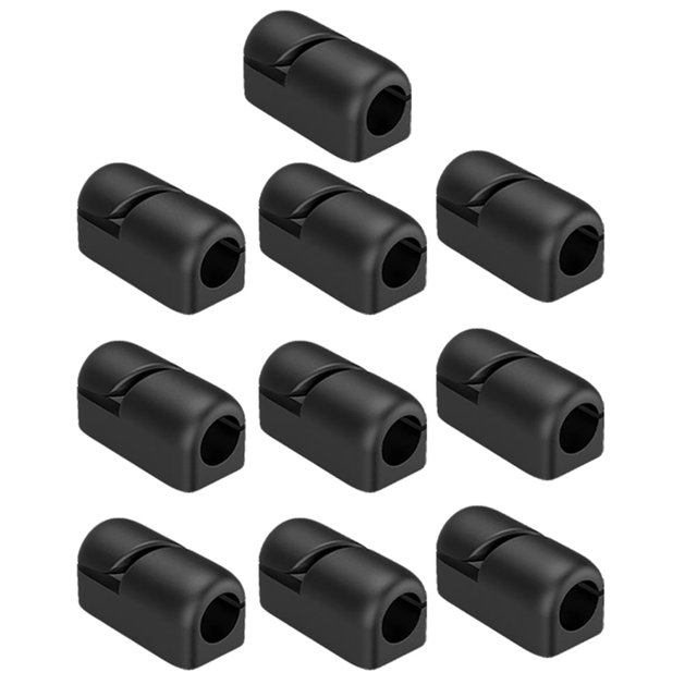 Clip de retención de cable, 10 piezas, organizador de cable USB, clips de gestión de Ethernet para escritorio, abrazaderas de alambre, gel de sílice
