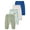 Dark Green/Off-White/Light Beige/Navy Blue, variant on Baby Boy Cotton Pull-On Joggers, Solids & Prints, 4-Pack, 0–24M