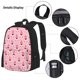 thumbnail image 3 of Disketp Valentine's day gnomes Mochila Estampada de Gran Capacidad con Lonchera y Estuche, Set de 3 Piezas para Estudiantes, 3 of 7