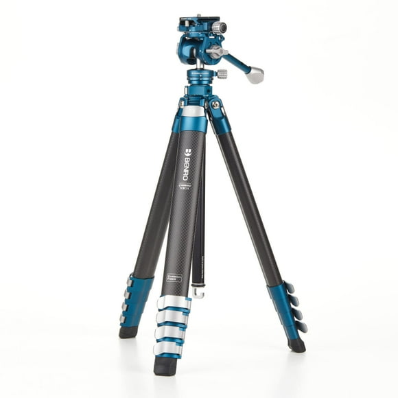 Trípode Benro CyanBird de fibra de carbono de 5 secciones con cabezal FS20Pro 2 en 1 (TCBC15FS20PROC)