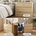 thumbnail image 5 of Furniture of America Rivor Modern Wood 3-Drawer Tall Nightstand, Natural, 5 of 17