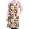 thumbnail image 5 of Multicolor Christmas Apron-Garden Aprons for Women with Pockets-Cotton Linen Waterproof Kitchen Cooking Gardening Aprons Adjustable for Kitchen,Cooking,BBQ and Salon 32"x27", 5 of 7