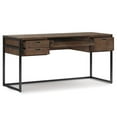 thumbnail image 3 of Allora 60"W Contemporary Solid Wood Desk in Rustic Natural Aged Brown, 3 of 7