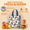 thumbnail image 5 of Pioneer Flower Floral Print Pattern Insulated Lunch Bag for Women & Adults,Large Portable Soft Cooler Lunch Bag,Thermal Food Storage Tote with Pearl Cotton,8.66L,8.75x5.75x9.5 Inch, 5 of 6