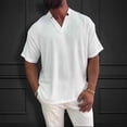 thumbnail image 6 of Zekutng Mens T-Shirts Solid-Color Casual Short-Sleeve V-Neck Shirt,Sizes S-3XL, 6 of 8