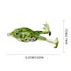 thumbnail image 3 of Señuelo de pesca de rana de superficie, cuerpo hueco de PVC, patas en forma de hélice, anzuelos dobles anti-algas para bagre y cabeza de serpiente, 3 of 4
