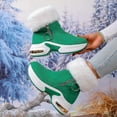 thumbnail image 6 of Gyexs Womens Winter Snow Boots Pointed Toe High Heel Winter Short Boots Comfortable Side Zipper Platform Sneakers Booties, Green, Size 8, 6 of 8