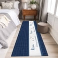 thumbnail image 4 of Blue Plaid 2'x6' Runner Rugs for Hallway Kitchen Bedside Non Slip Washable, Country Live Love Laugh Text Star Love Heart Entryway Rug Runners with Rubber Backing, Long Carpet Runner for Laundry Room, 4 of 8