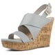 thumbnail image 1 of Sandalias De Cuña Con Plataforma Y Cuñas De Madera Para Mujer Gris 41, 1 of 6