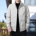 thumbnail image 1 of Puntoco Parkas Informales De Manga Larga Con Cuello Vuelto Y Bolsillos Con Cremallera De Color Liso Para Hombre, 1 of 5