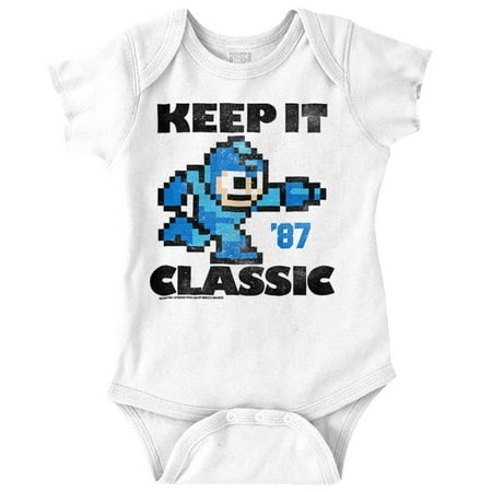 

Mega Man Keep it Classic 80s Gaming Romper Boys or Girls Infant Baby Brisco Brands 6M