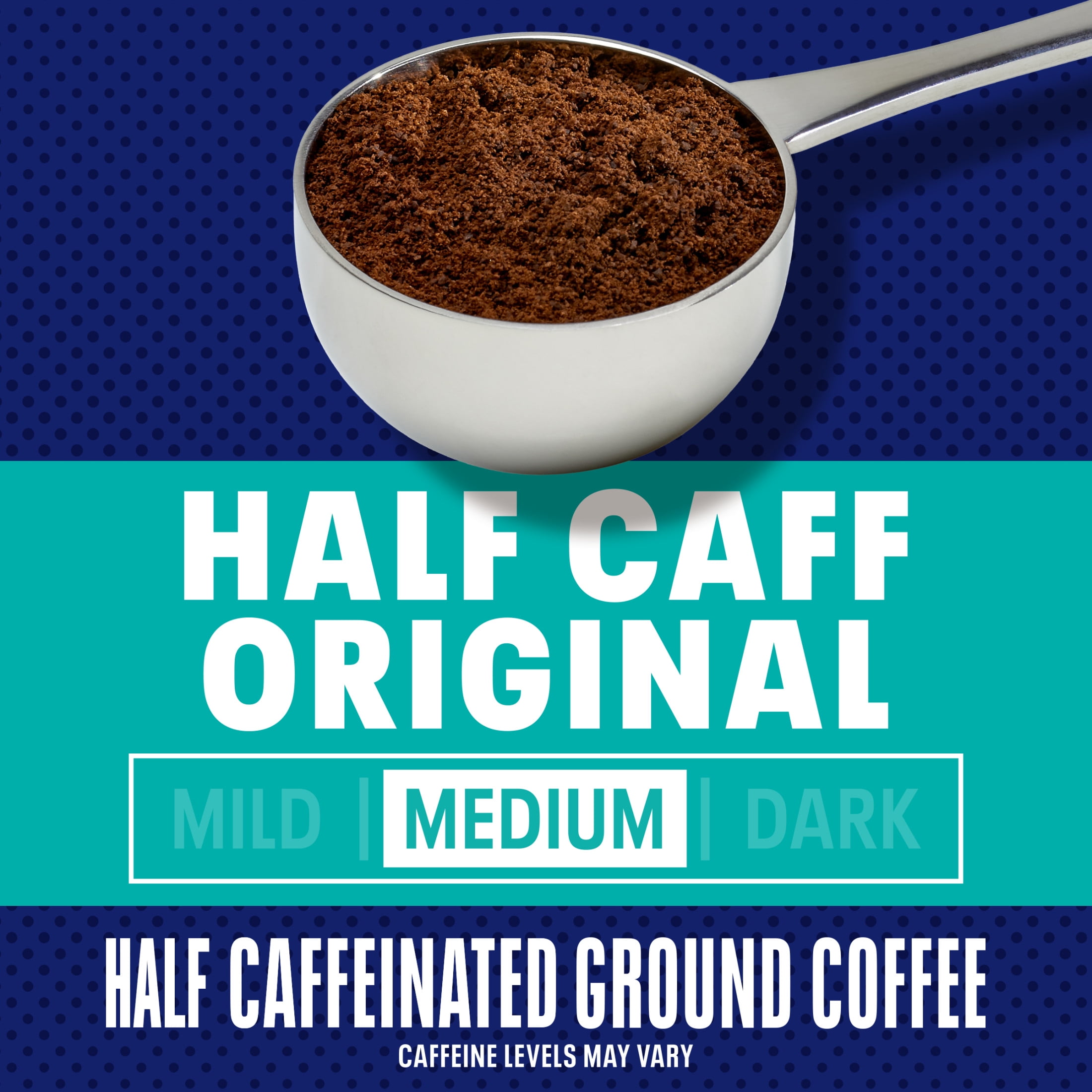 (6 pack) Maxwell House Half Caff Ground Coffee, 25.6 oz. Canister