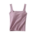 thumbnail image 4 of HAYIMI Women Stretch Camisole Tank Tops Soft Ribbed Knit Sleeveless Shirt Casual And Layering Square Neck Summer Solid Color Comfort Vests, 4 of 9