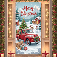 thumbnail image 3 of Vintage Truck Christmas Banner with Gifts Snowy Scenery for Holiday Party Indoor Outdoor Decoration, 3 of 9
