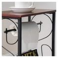 thumbnail image 3 of Slim Bathroom Side Table with Toilet Paper Roll Holder & Magazine Storage | Narrow Metal End Table for Small Spaces, 14.6" x 7.9" x 21.5", 3 of 7