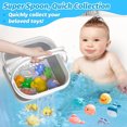 Byseng Folding Bath Toy Storage Organizer, Bathtub Toy Holder with ...