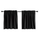 thumbnail image 1 of Cortina opaca FloreceBien para cocina, baño, sala de estar, aislamiento térmico, oscurecimiento de la habitación, cortina con bolsillo para varilla, 2 paneles (52" x 18" negro), 1 of 6