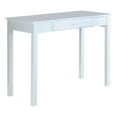 thumbnail image 2 of Kings Brand Furniture White Wood Writing Desk – Home Office Workstation with Drawer & Sturdy 4-Leg Design, 2 of 6