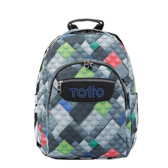 MOCHILA TOTTO ACUARELA 23160-4YP GRIS