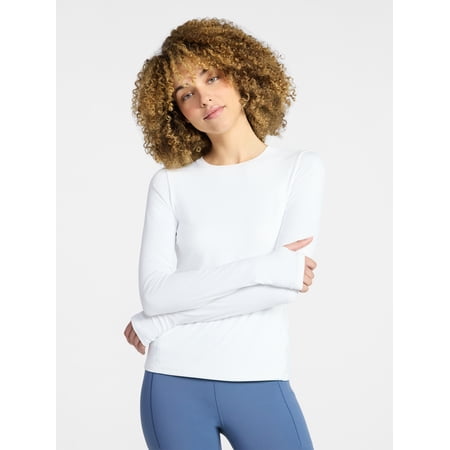 Avia Women's and Women's Plus SoftSculpt Long Sleeve Tee, Sizes XS-4X