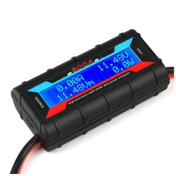 200A High Power Analyzer Watt Meter Battery Consumption Performance Monitor with LCD Backlight for RC
