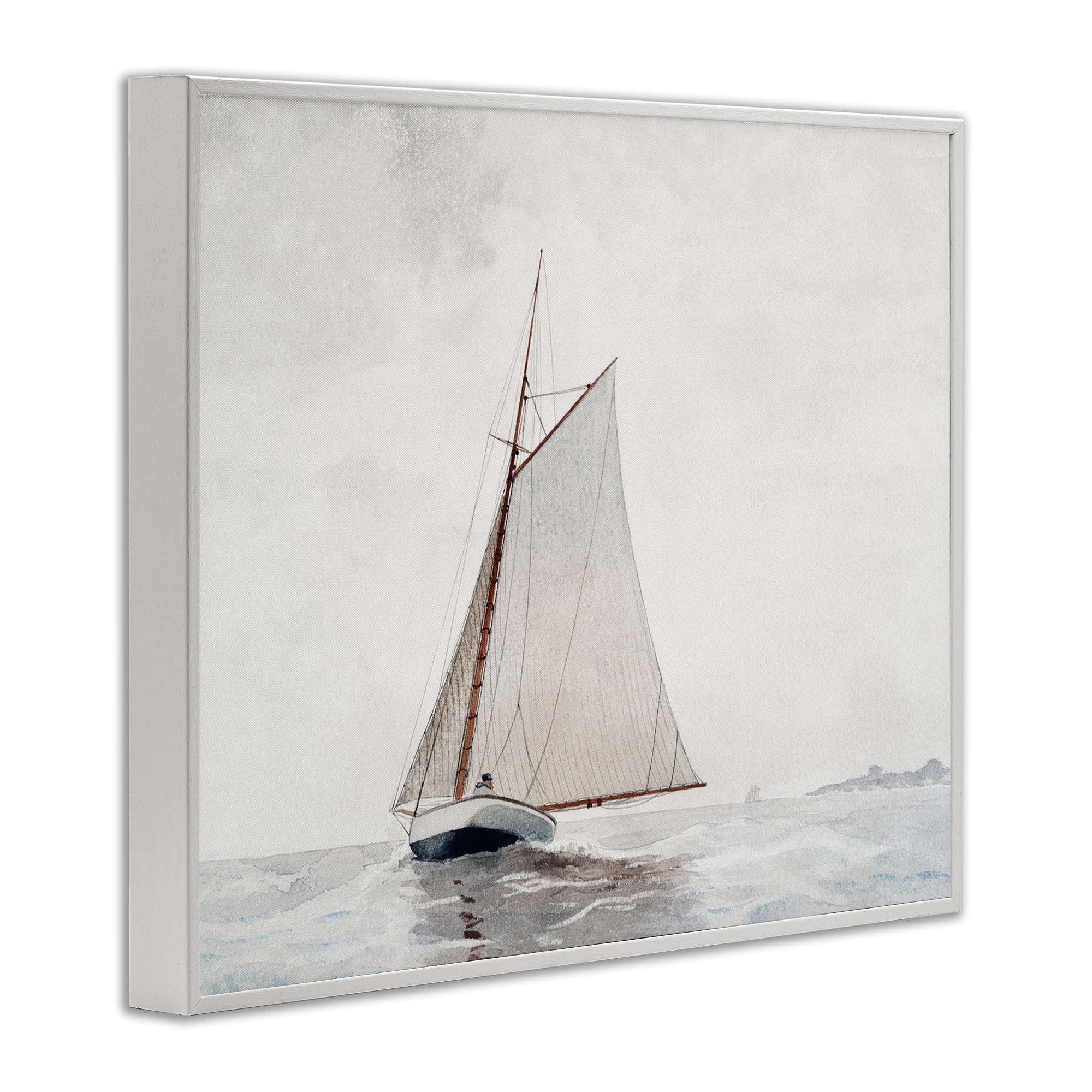 Stupell Industries Timeless Sea Vessel Transportation Painting White Framed Art Print Wall Art, 20 x 16