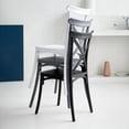 thumbnail image 4 of Set de 4 Sillas Crossback para Comedor o Restaurante Jauz Improvement | Sillas de Estructura Resistente Color Negro, 4 of 5