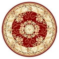 thumbnail image 2 of SAFAVIEH Lyndhurst Regina Traditional Bordered Area Rug, Red/Ivory, 8' x 8' Round, 2 of 5
