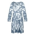 thumbnail image 4 of Deals under 10.00 LYXSSBYX Womens Dresses Clearance under 10.00 Fashion Womens Tie-Dye Long Sleeve Loungewear Swing Loose Comfy Casual Dress, 4 of 9