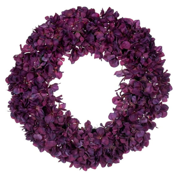 20" Real Touch Burgundy Hydrangea Wreath