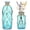 Aqua Blue, variant on Pink Glass Flower Vase Set of 2 Boho Rope Nautical Beach Decor