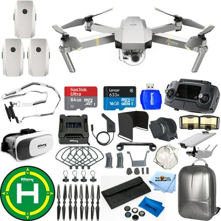 DJI Mavic Pro Platinum Edition 3 Battery (Total) Pro Accessory Bundle With Case