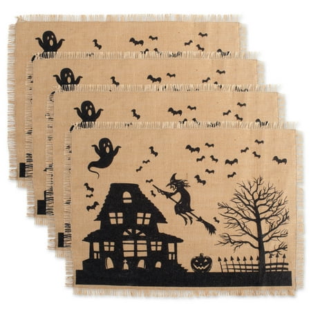 

Haunted House Burlap Placemat (Set of 4)
