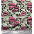 thumbnail image 1 of Soimoi Moss Georgette Fabric Texture & Women Lips Fashion Fabric Prints By Yard 42 Inch Wide, 1 of 1