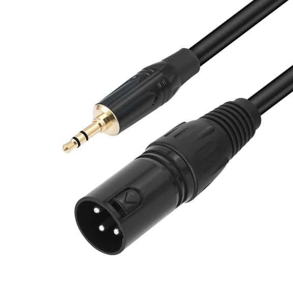 3.5mm to XLR Cable Adapter Balanced 1/8 Inch Mini Jack TRS Stereo to 3Pin XLR Male Microphone Audio Cable 300cm