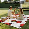 thumbnail image 4 of Red Ladybugs Outdoor Rug for Patio/Deck/Porch, Non-Slip Large Area Rug 5 x 8 Ft, Animal Themed Spring Summer Rustic Indoor Outdoor Rugs Washable Area Rugs, Reversible Camping Rug Carpet Runner, 4 of 8