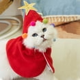 thumbnail image 1 of Dvkptbk Costume de Noël pour Animaux de Compagnie Chiot Cape de Noël avec Étoile Robe de Fête Cosplay pour Chats et Petits à Moyens Chiens Décorations de Noël (Rouge), 1 of 9