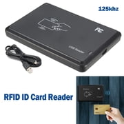 tooloflife 125Khz USB RFID ID Card Reader Contactless Sensor Swipe Card Reader Black