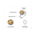 thumbnail image 6 of Jewelrypalace Natural Gemstones Citrine Birthstone Halo Solitaire Engagement Rings For Women 925 Sterling Silver Ring Princess Diana William Kate Middleton Size 7, 6 of 8