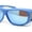 Blue 62mm, variant on Polarized Colorful Mirror Lens Rectangle 62mm Fit Over Sunglasses Over Glasses Blue Mirror
