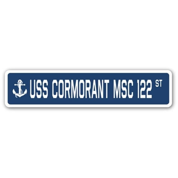 USS CORMORANT MSC 122 Street Sign us navy ship veteran sailor gift