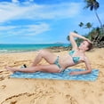 thumbnail image 6 of Blue Abstract Flower Beach Towel 31" x 71", Quick Dry Bath Towel Super Absorbent Lightweight Travel Towel for Beach Yoga Swim Sport Camping Holiday, 6 of 7