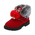 thumbnail image 2 of Puntoco Sandalias De Verano Para Bebés,Botas De Nieve Para Niños, Botas Cortas Para Bebés, Botas Cortas Para Niños Pequeños Y Medianos, Zapatos De Algodón, Engrosados, Antideslizantes, Color Rojo 24, 2 of 3