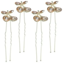 GAXIRE 4Pcs Rhinestone Bridal Hair Pins for Women, Elegant U-Shaped Metal Hairpins for Wedding and Special Occasions