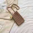 thumbnail image 3 of Bolso tejido a ganchillo Monedero de mujer Bolso de punto hecho a mano Bolso diario para niñas Mujer (Caqui), 3 of 5