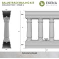 thumbnail image 2 of Ekena Millwork 32"H x 9'L Fiberthane Wellington Unassembled Balustrade Railing Kit, Style N (7 5/8" On-Center Spacing to Pass 4" Sphere Code), 2 of 6