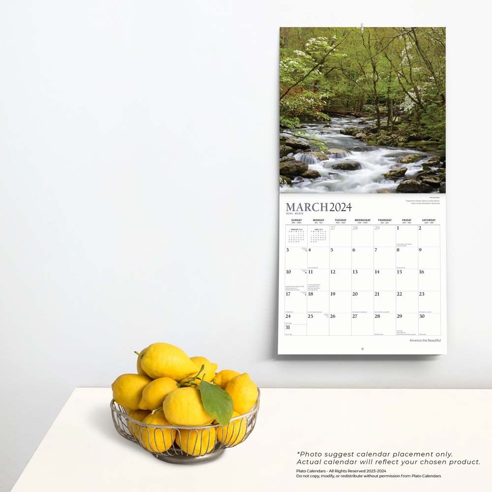 America the Beautiful 2024 Wall Calendar 12x12 by Browntrout