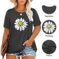 thumbnail image 3 of XCHQRTI Plus Size Daisy Women Tshirt Graphic Oversized Tees Short Sleeve Casual Tee, 3 of 8