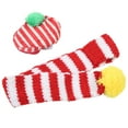 thumbnail image 3 of Dog Hat And Scarf Set, Warm Lovely Striped Shape Easy To Clean Pet Scarf Kit With Plush Ball For Pet For Cat Dog For Christmas For Small Medium Large Dogs, 3 of 8