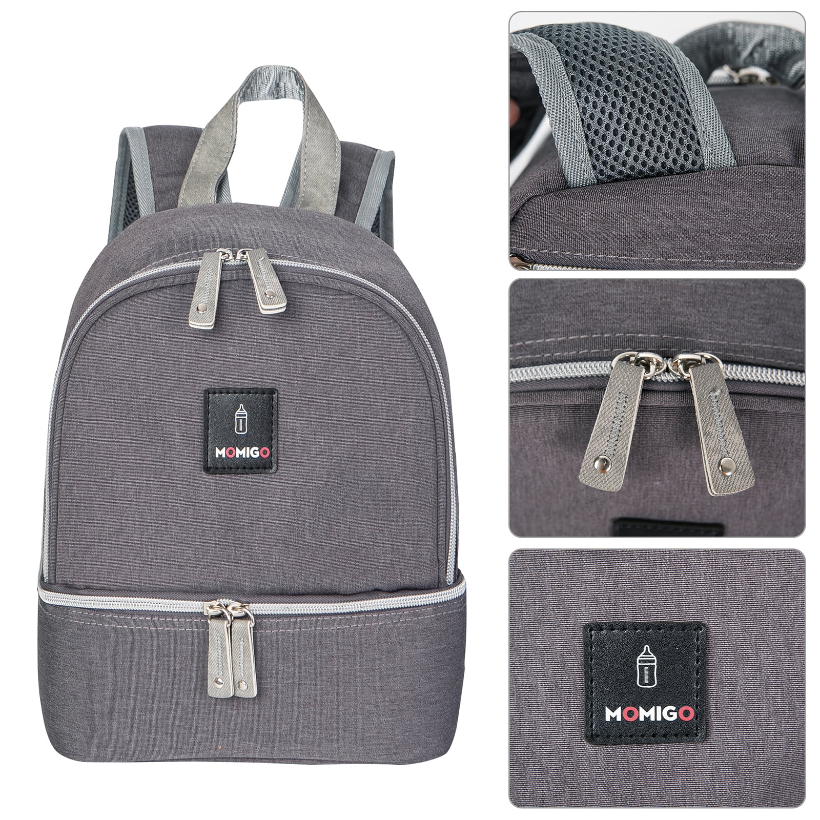 Breast Pump Bag Backpack - Cooler and Moistureproof Bag Double Layer for Mother Baby Bottle Breast Milk Pump Outdoor Working Backpack